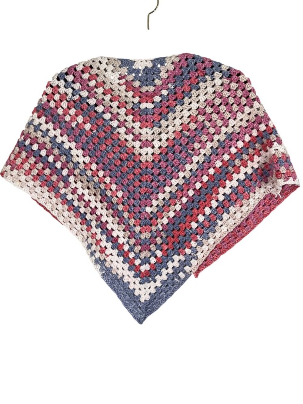 Handmade Granny Stitch Poncho Crochet OS Boho Indie Folk Peasant Hippie